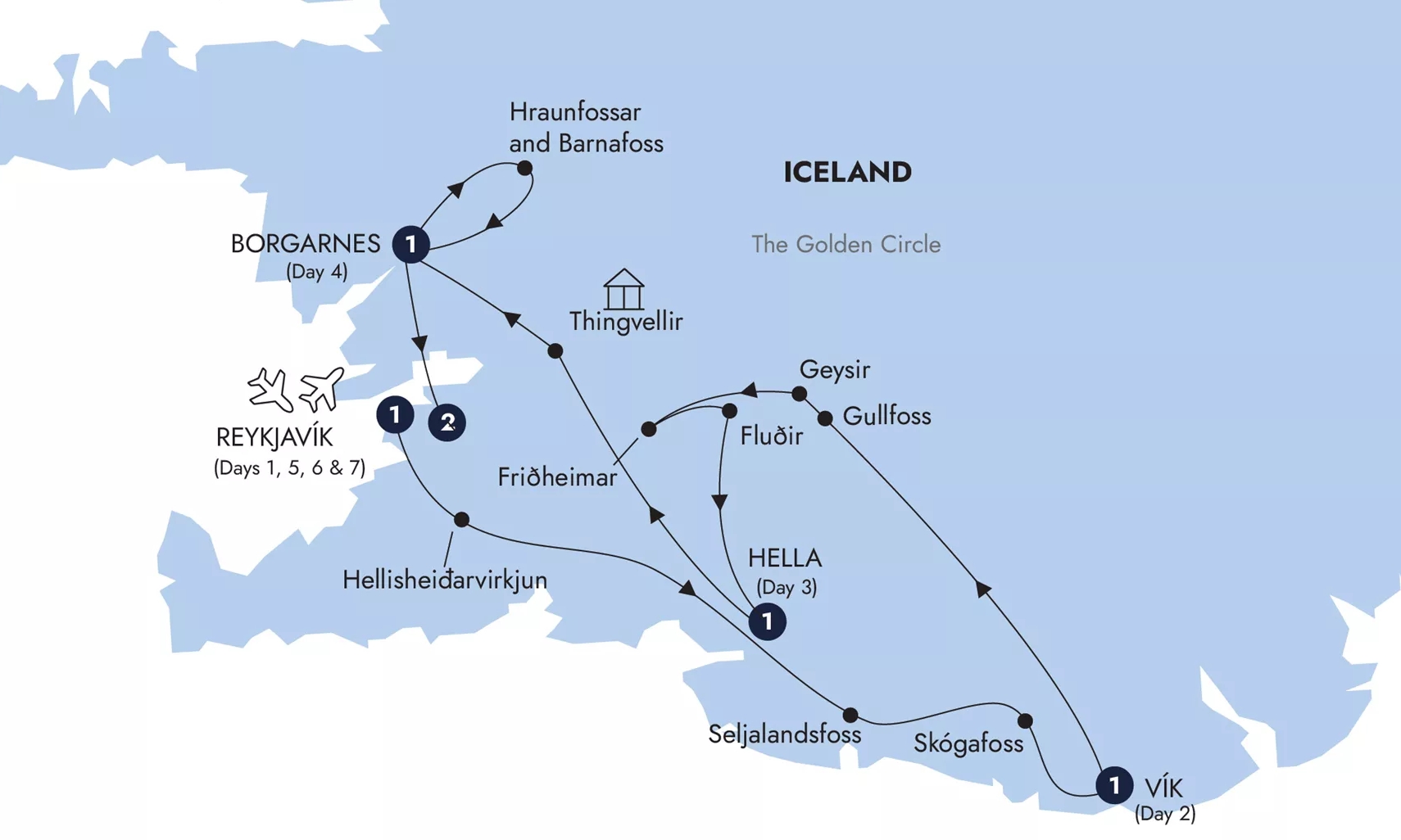 map scenic iceland northern lights guided tour map