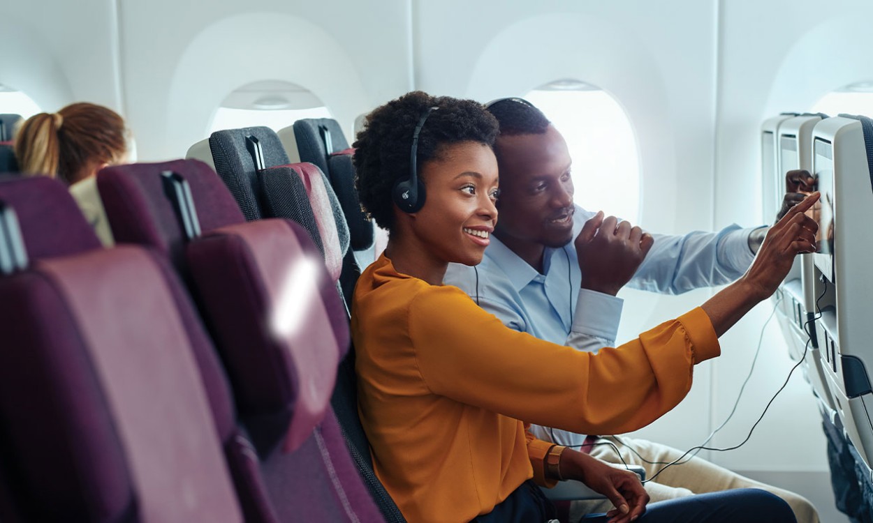 Qatar Airways Economy Class Cabin